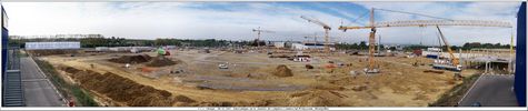 Panoramique sur le chantier - Cliquez pour avoir la photo  sa taille relle.